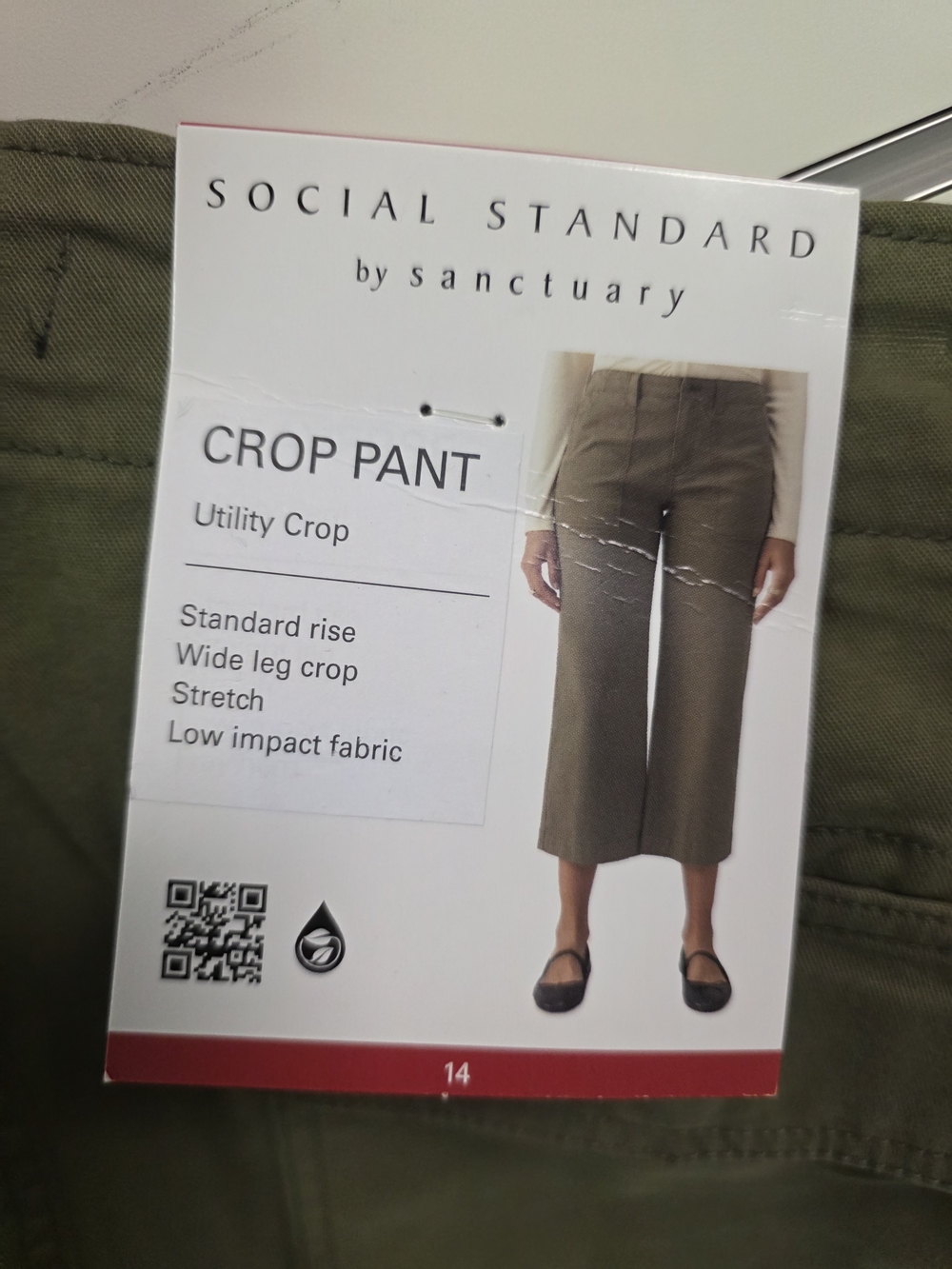 Sanctuary Olive Utility Crop Pant